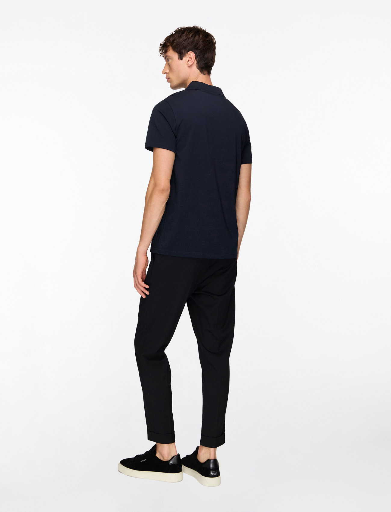 Filippa K - Stretch Cotton Polo T-Shirt - kortærmede poloer - navy - 4