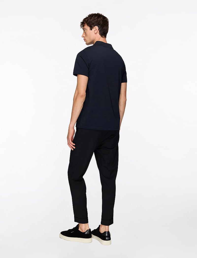 Filippa K - Stretch Cotton Polo T-Shirt - kortærmede poloer - navy - 4