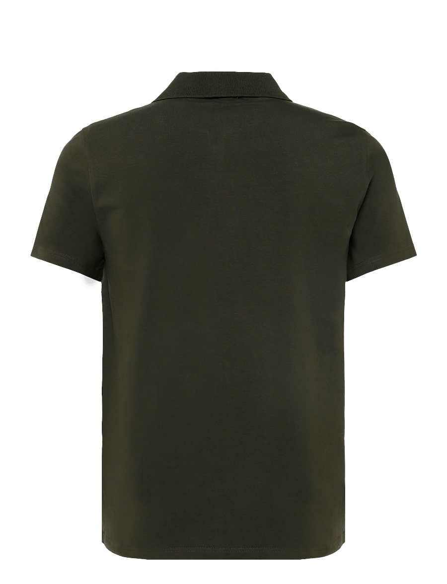 Filippa K - Stretch Cotton Polo T-Shirt - kortärmade pikéer - night green - 1