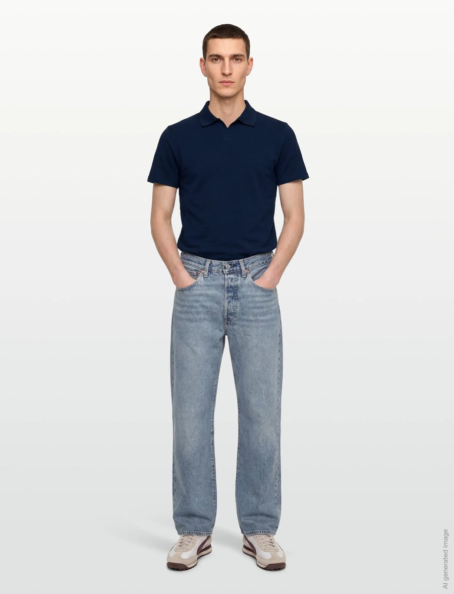 Filippa K - Stretch Cotton Polo T-Shirt - kortärmade pikéer - night teal - 0