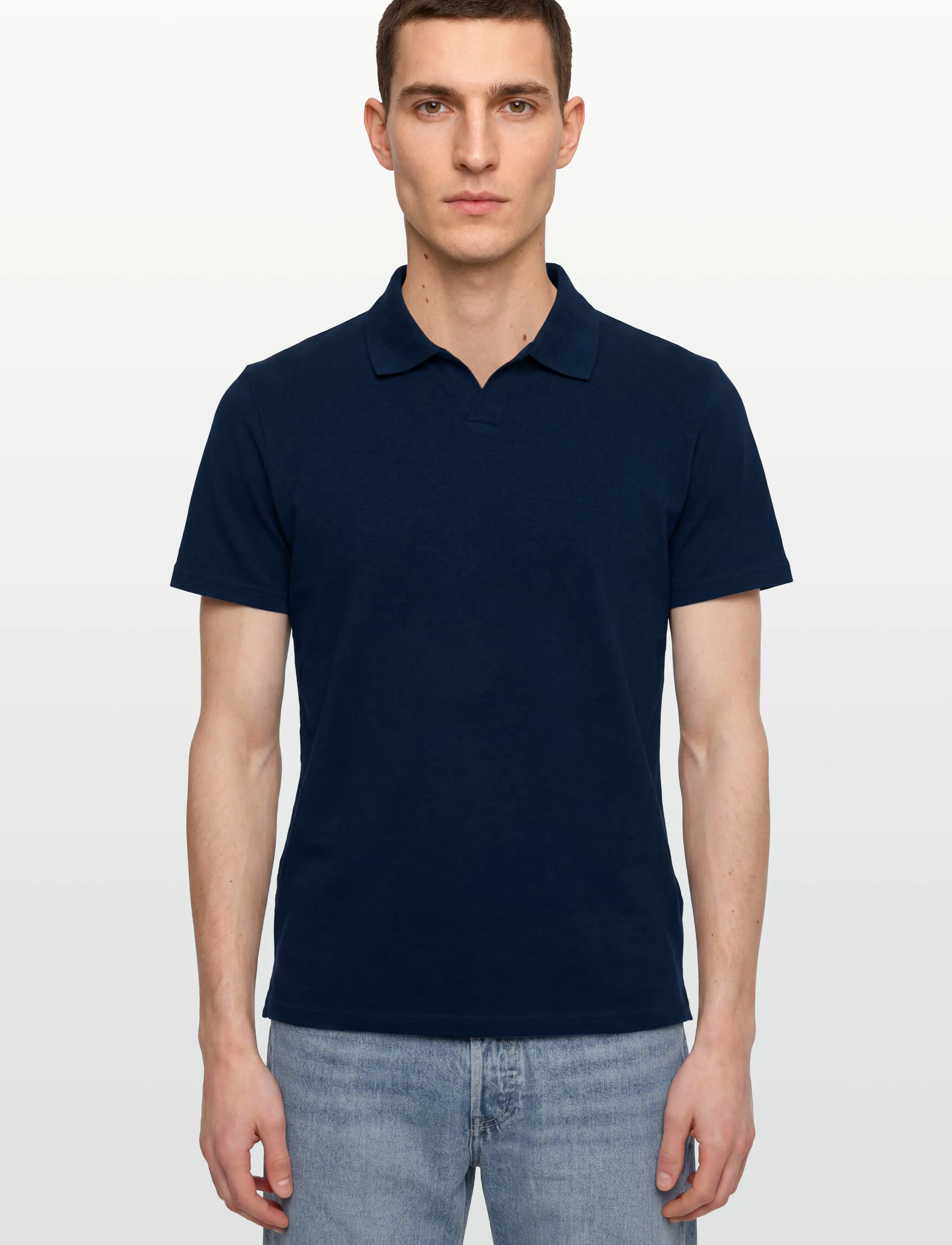 Filippa K - Stretch Cotton Polo T-Shirt - kortærmede poloer - night teal - 3