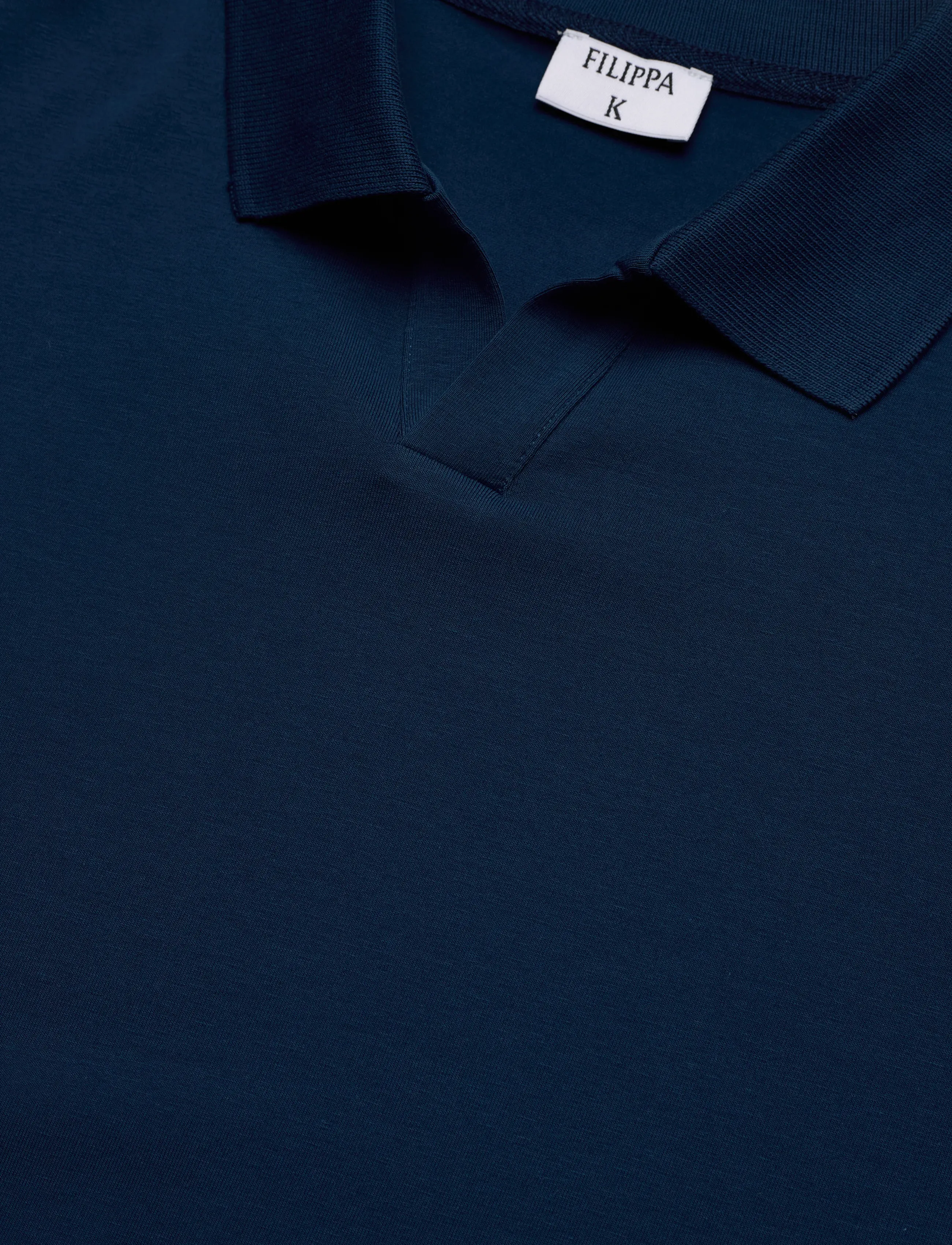 Filippa K - Stretch Cotton Polo T-Shirt - kortærmede poloer - night teal - 5