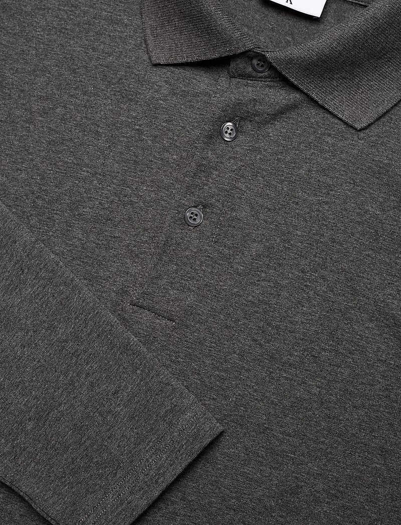 Filippa K - Luke Stretch Polo Shirt - langärmelig - anthracite melange - 2