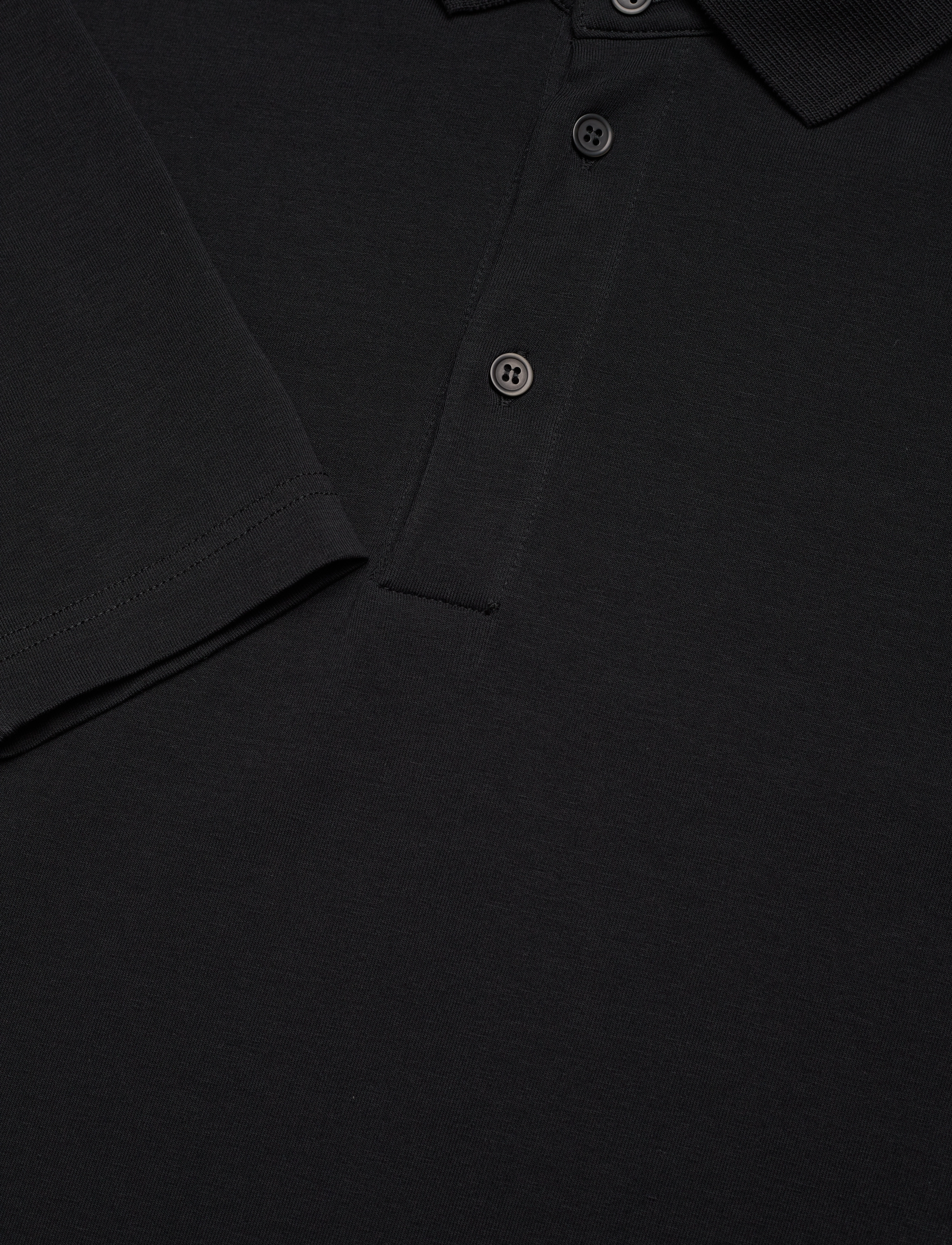 Filippa K - Luke Stretch Polo Shirt - langärmelig - black - 2