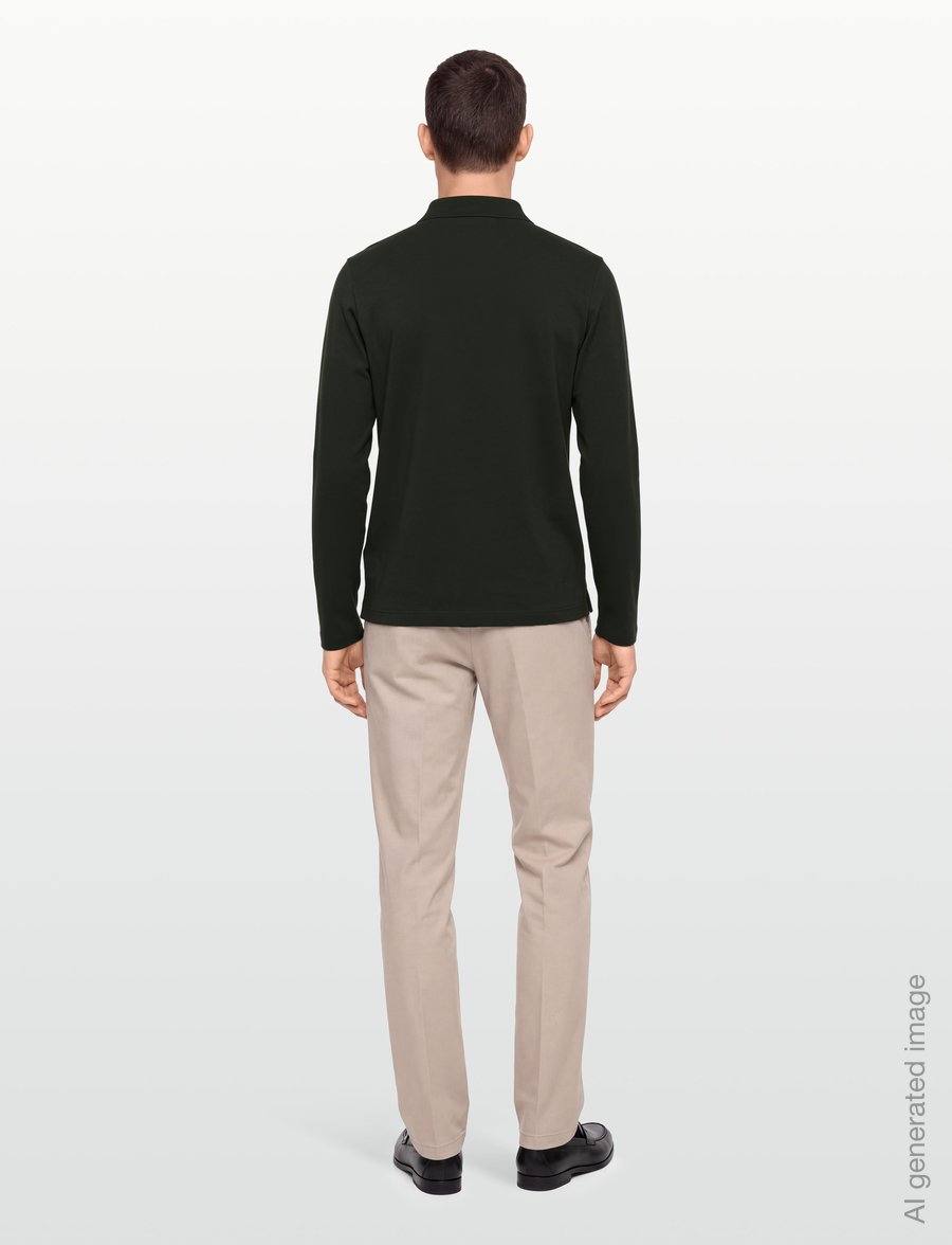 Filippa K - Luke Stretch Polo Shirt - polo shirts - night green - 4