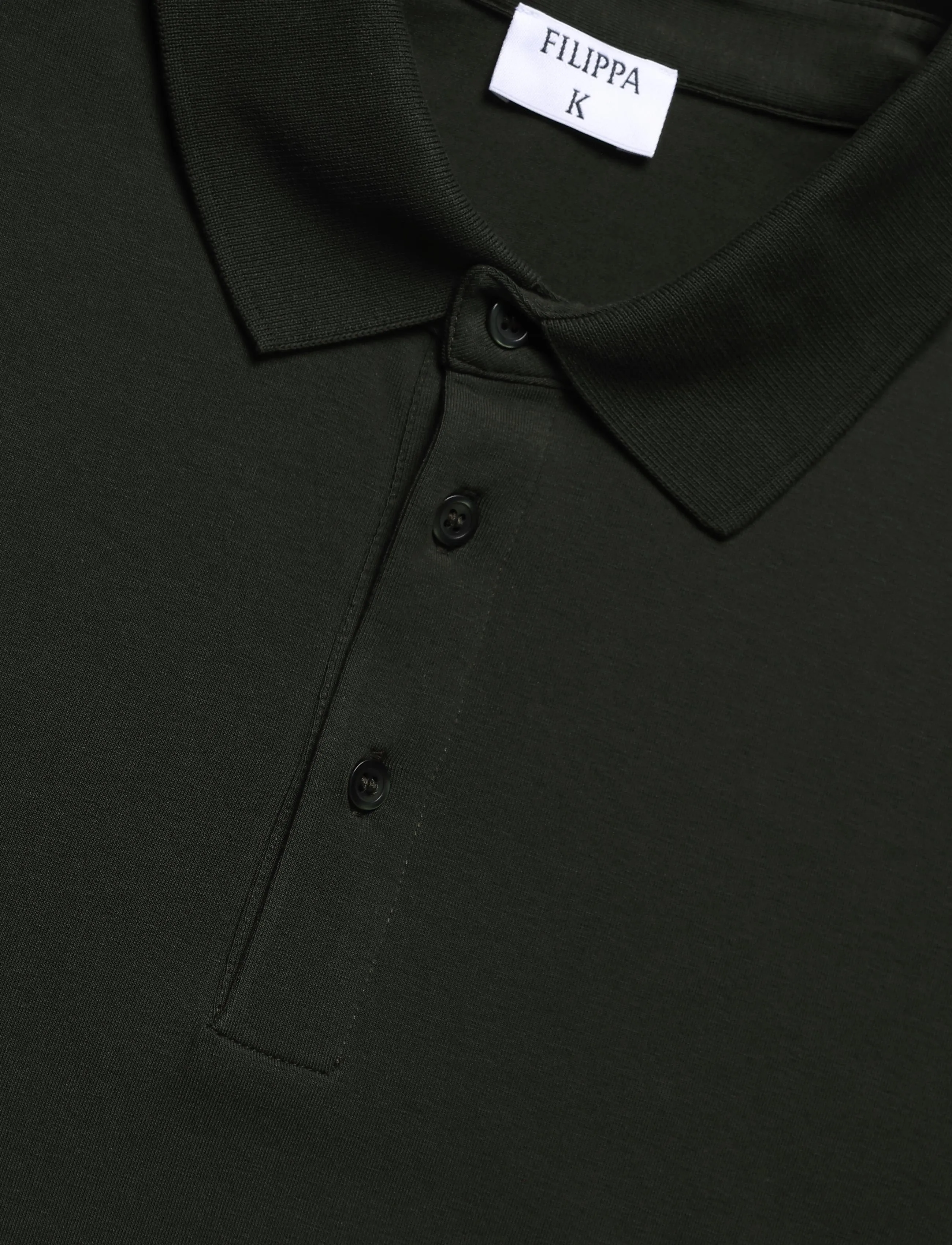 Filippa K - Luke Stretch Polo Shirt - langärmelig - night green - 2
