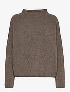 Mika Yak Funnelneck Sweater - DARK TAUPE