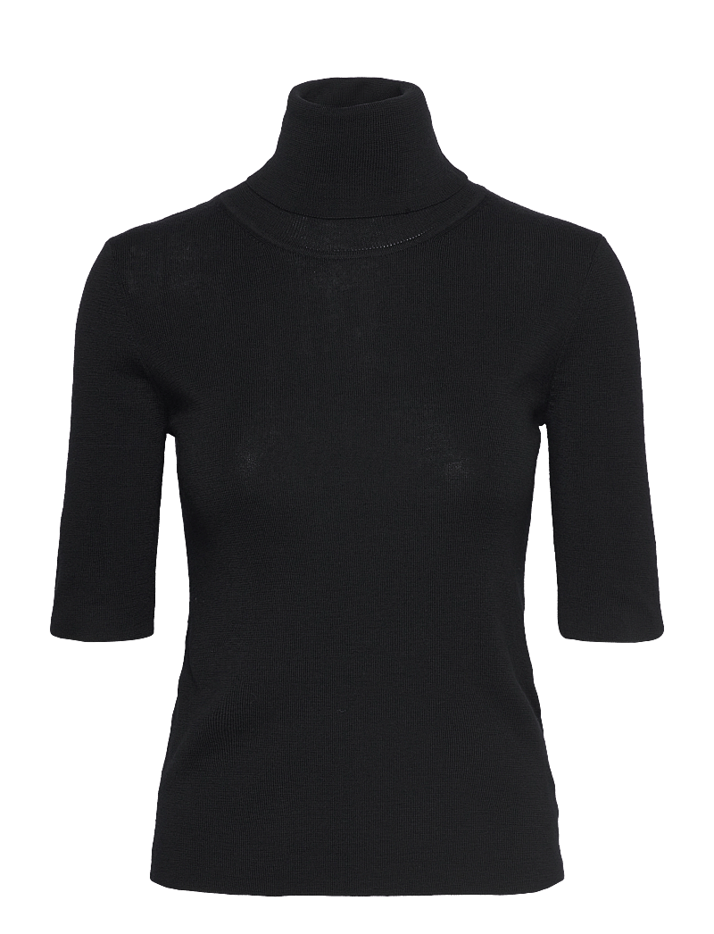 Filippa K - Merino Elbow Sleeve Top - polotröjor - black - 0