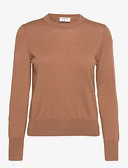 Filippa K - Merino R-neck Sweater - neulepuserot - camel - 0