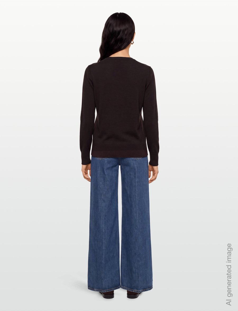 Filippa K - Merino Short Cardigan - kardiganid - dark chocolate - 4