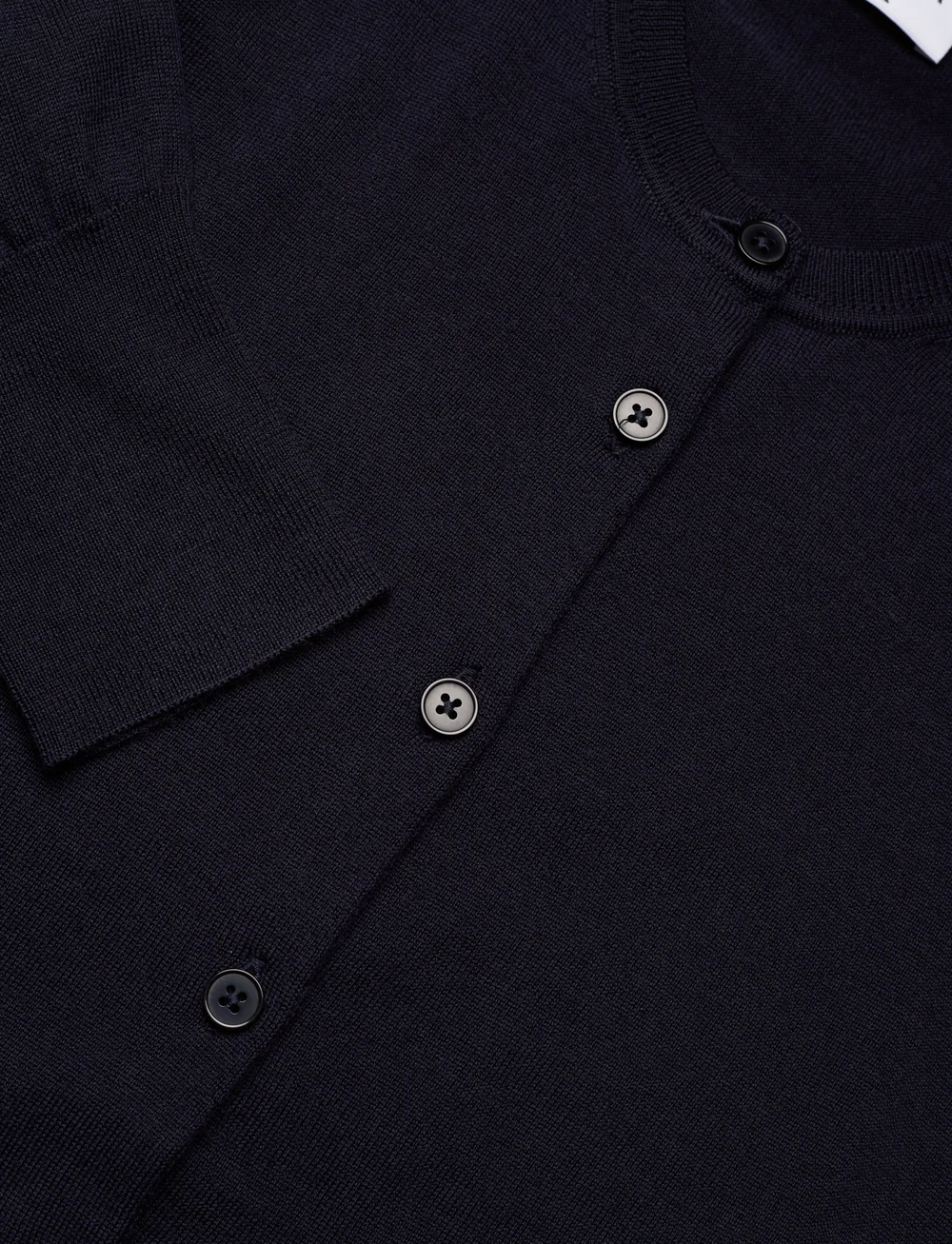 Filippa K - Merino Short Cardigan - koftor - navy - 2