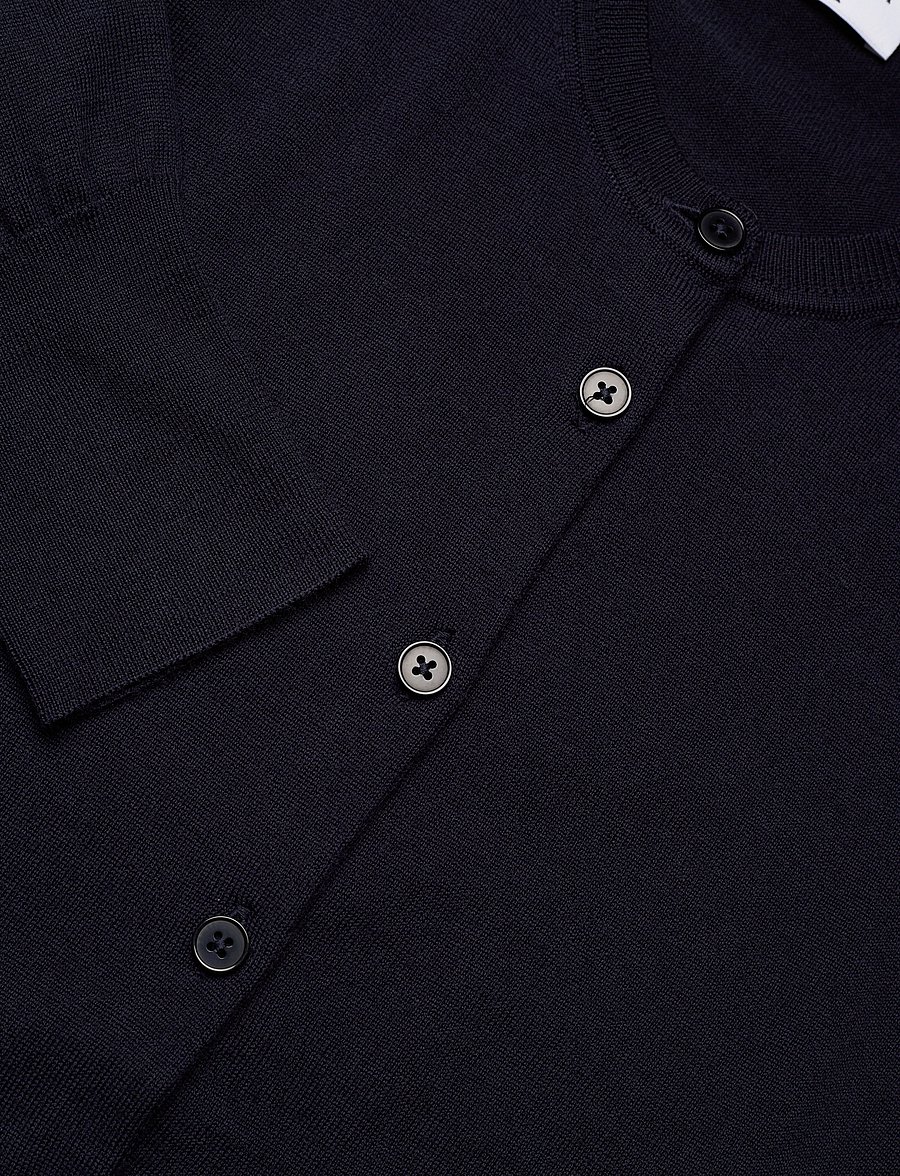 Filippa K - Merino Short Cardigan - kardiganid - navy - 2