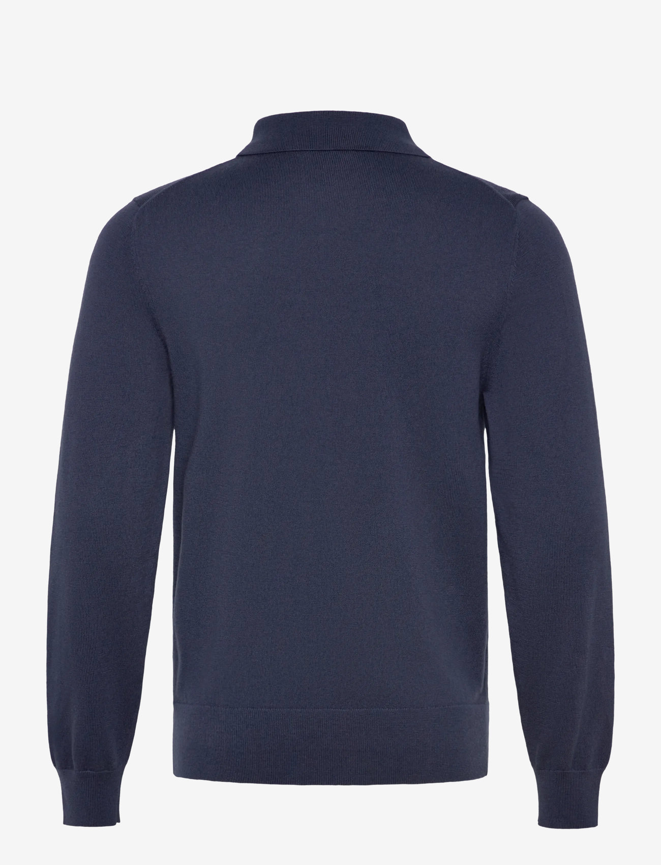 Filippa K - Knitted Polo Shirt - stickade pikéer - dusk blue - 1