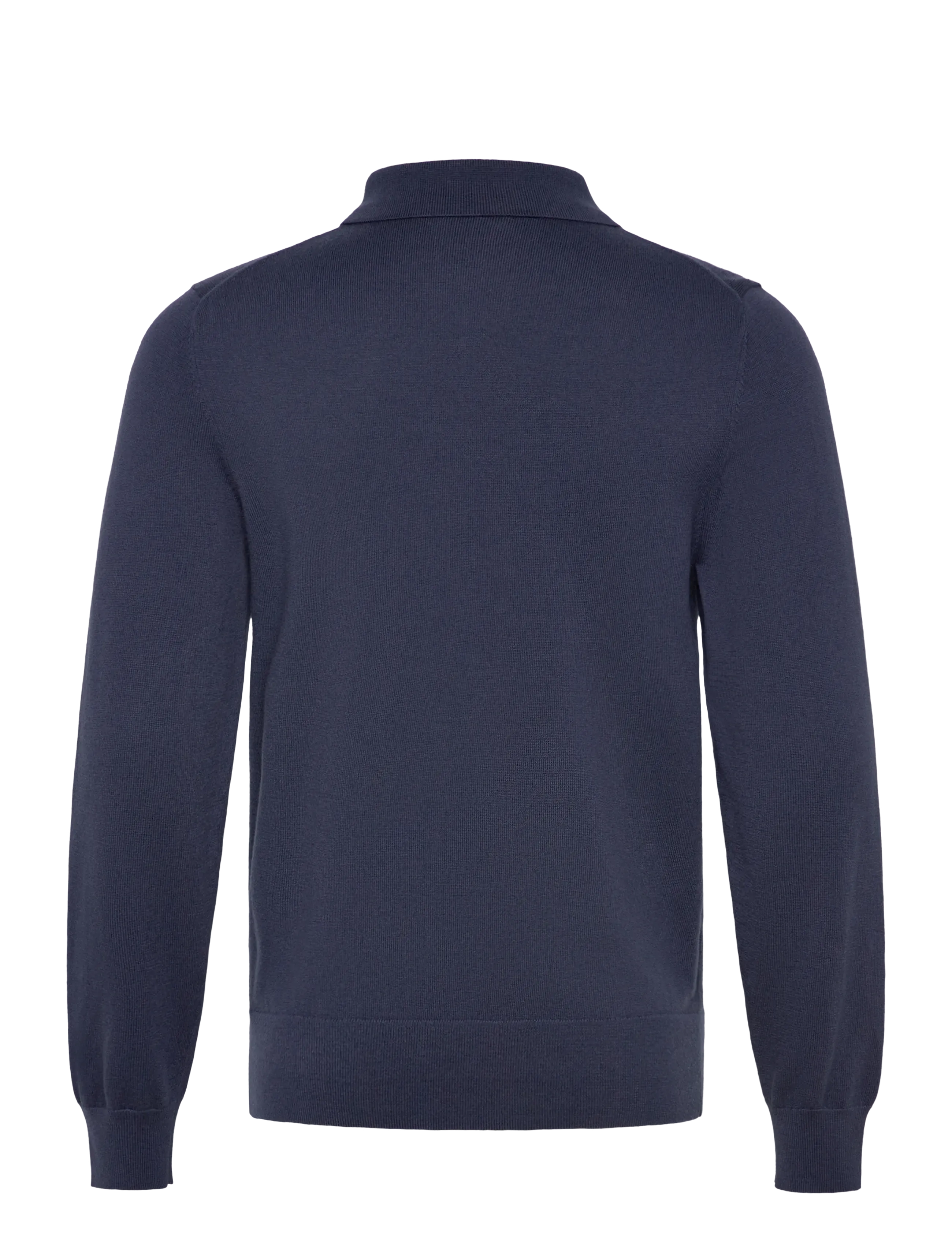 Filippa K - Knitted Polo Shirt - pikkade varrukatega kootud polosärgid - dusk blue - 1