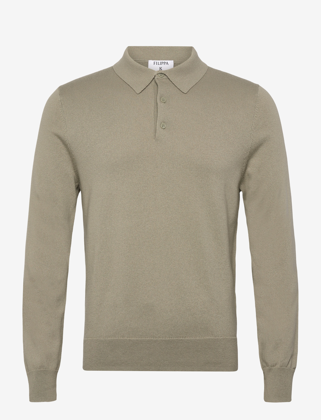 Filippa K - Knitted Polo Shirt - stickade pikéer - light green - 0