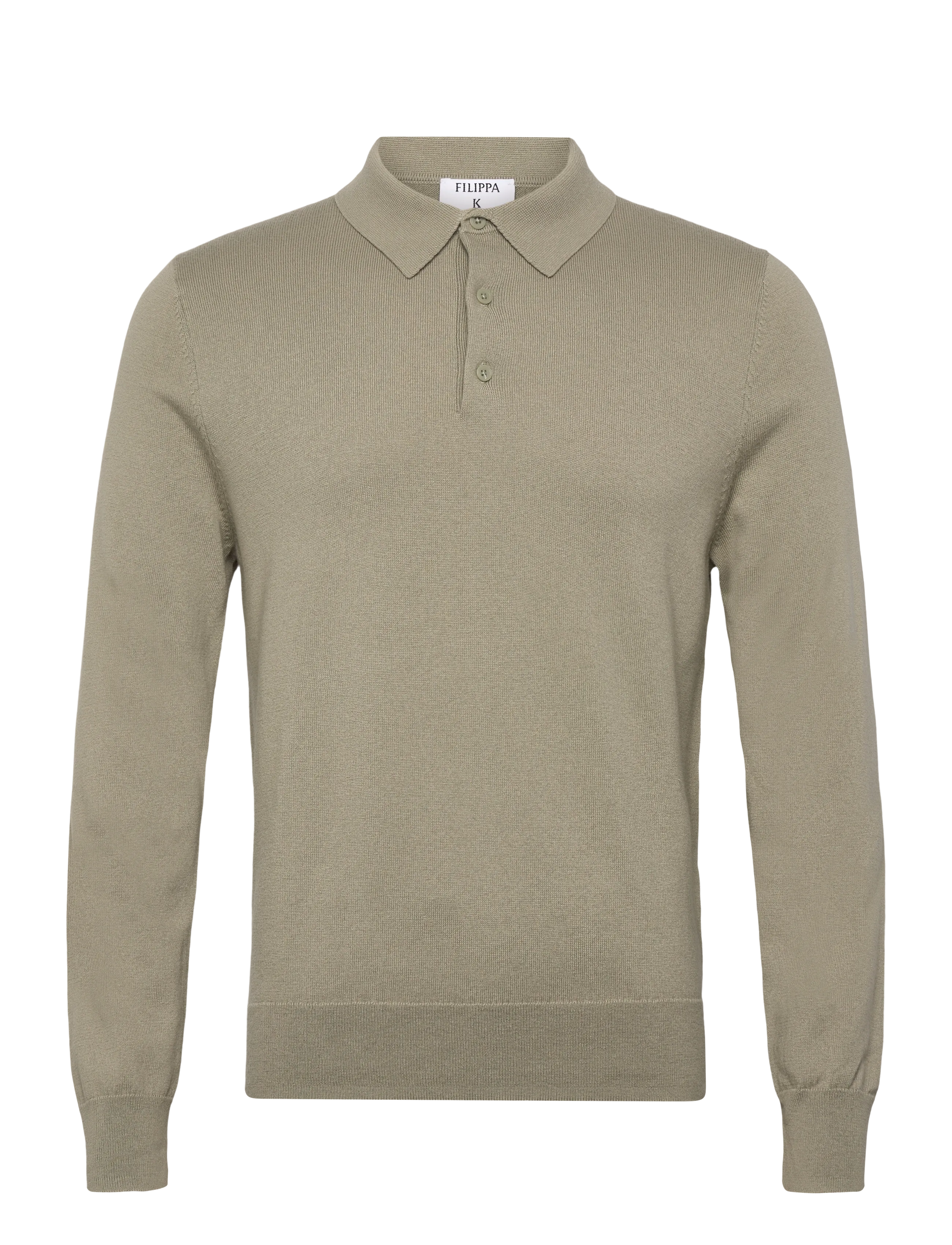 Filippa K Knitted Polo Shirt - Tøj - LIGHT GREEN / khaki/green