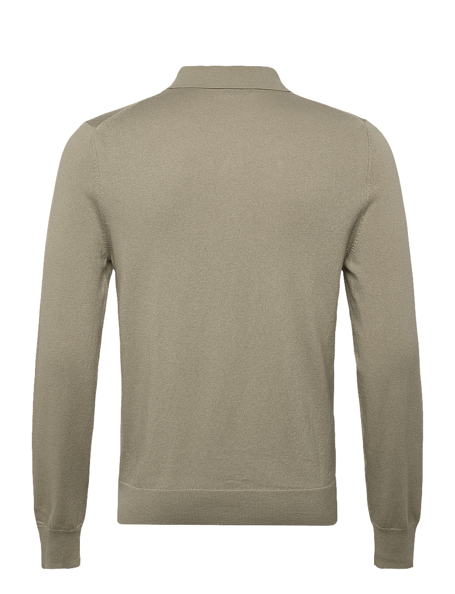 Filippa K - Knitted Polo Shirt - pikkade varrukatega kootud polosärgid - light green - 2