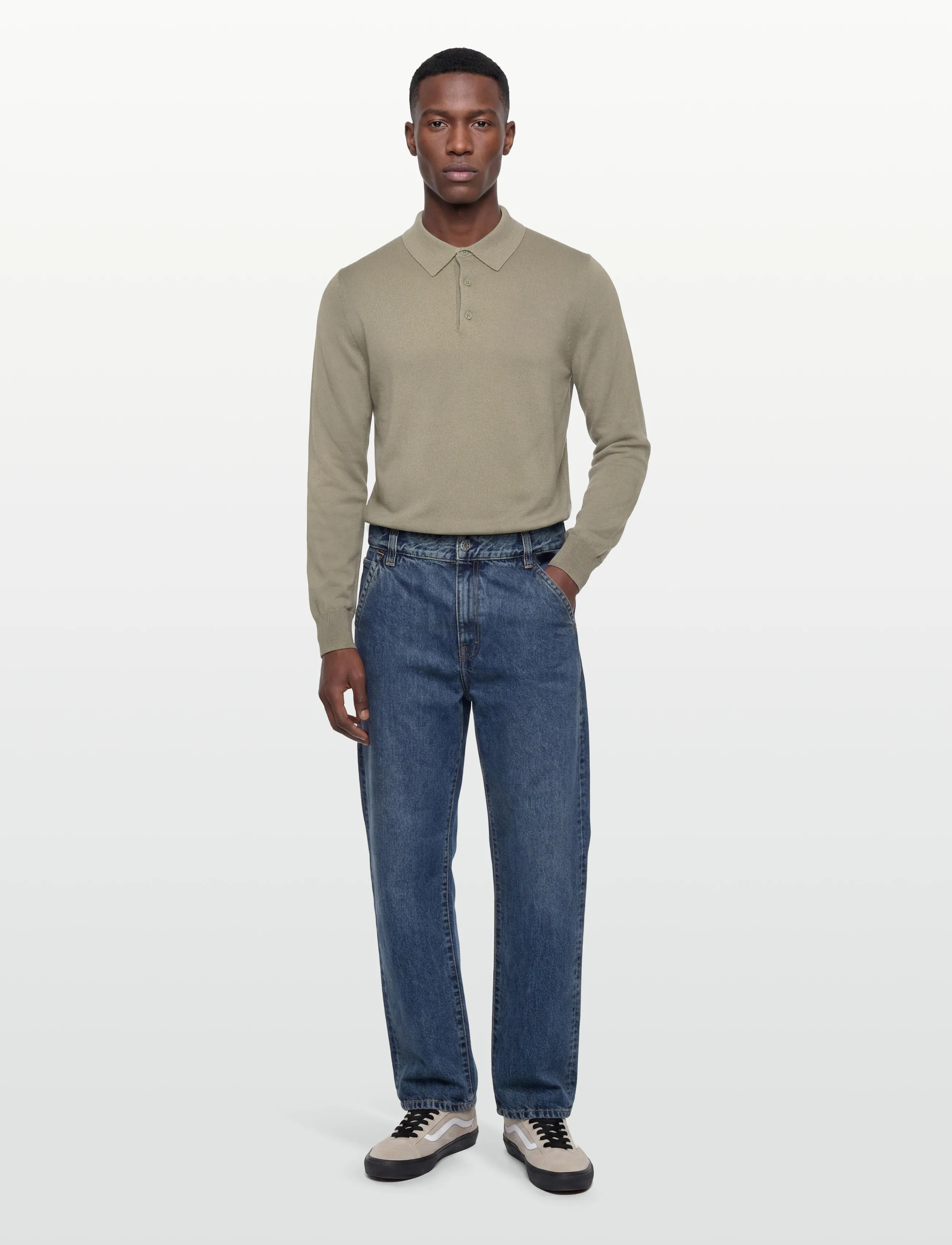 Filippa K - Knitted Polo Shirt - pikkade varrukatega kootud polosärgid - light green - 0