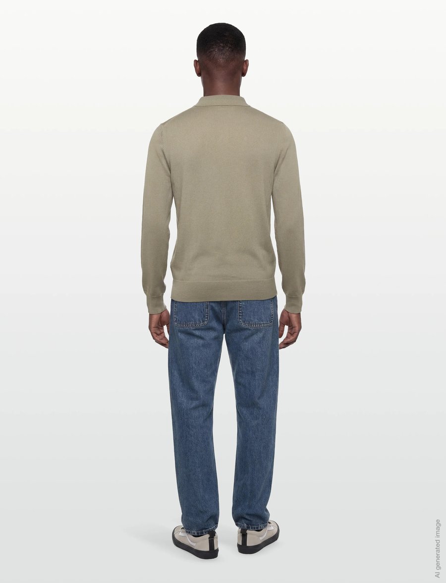 Filippa K - Knitted Polo Shirt - pikkade varrukatega kootud polosärgid - light green - 4