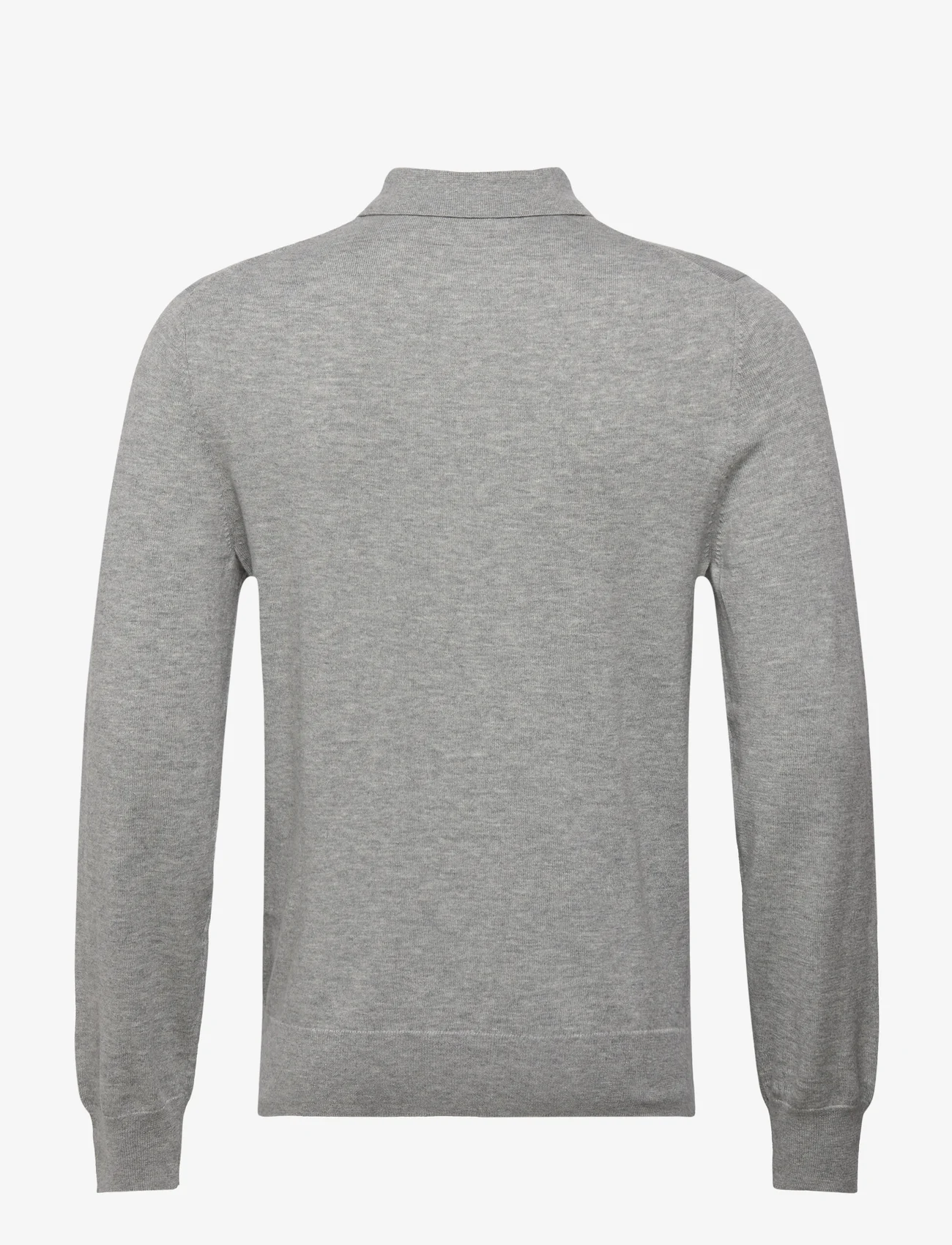 Filippa K - Knitted Polo Shirt - podstawowe koszulki - light grey - 1