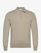 Knitted Polo Shirt - LIGHT SAGE