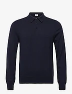 Knitted Polo Shirt - NAVY