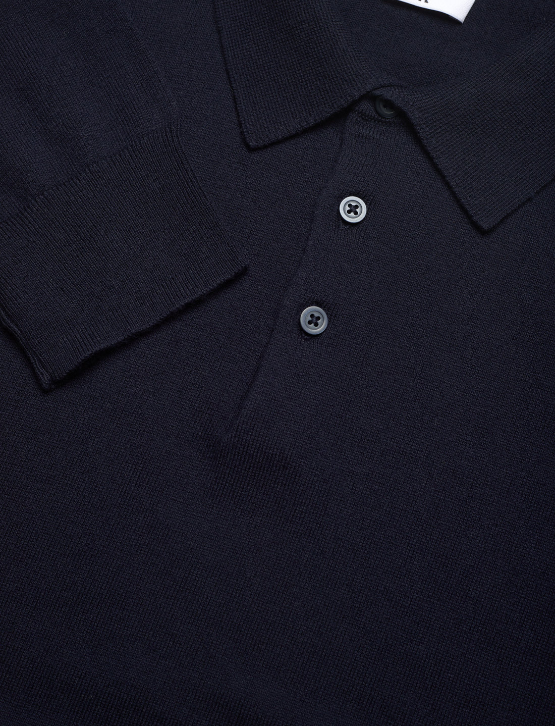 Filippa K - Knitted Polo Shirt - stickade pikéer - navy - 2