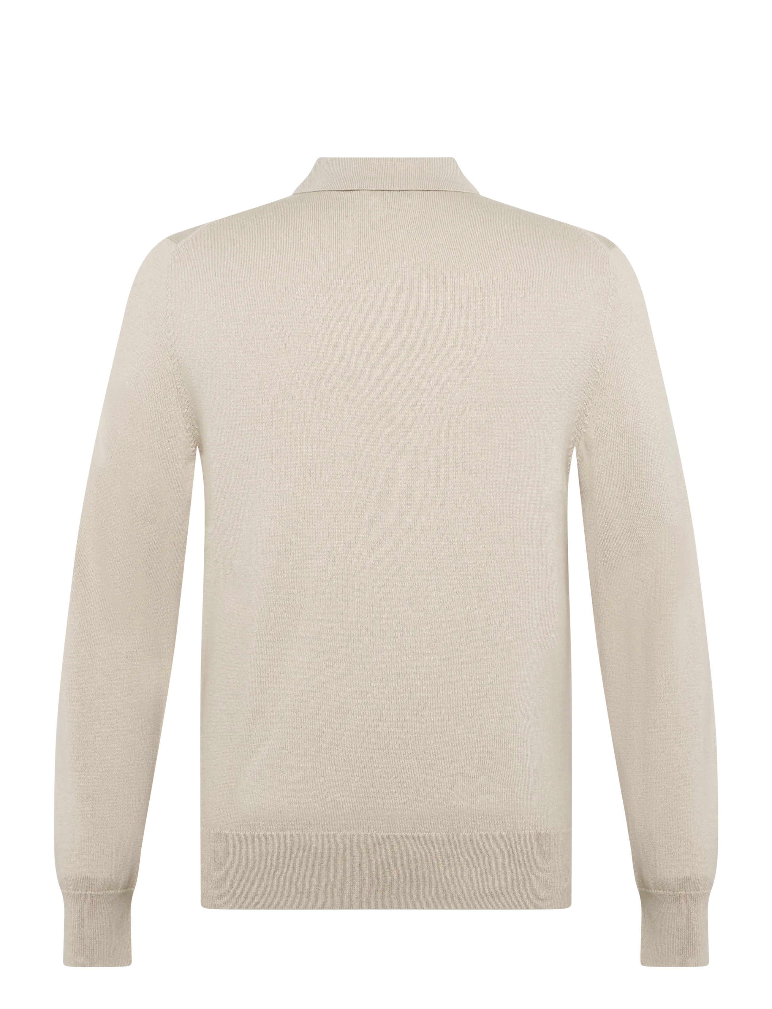 Filippa K - Knitted Polo Shirt - pikkade varrukatega kootud polod - pearl beige - 1