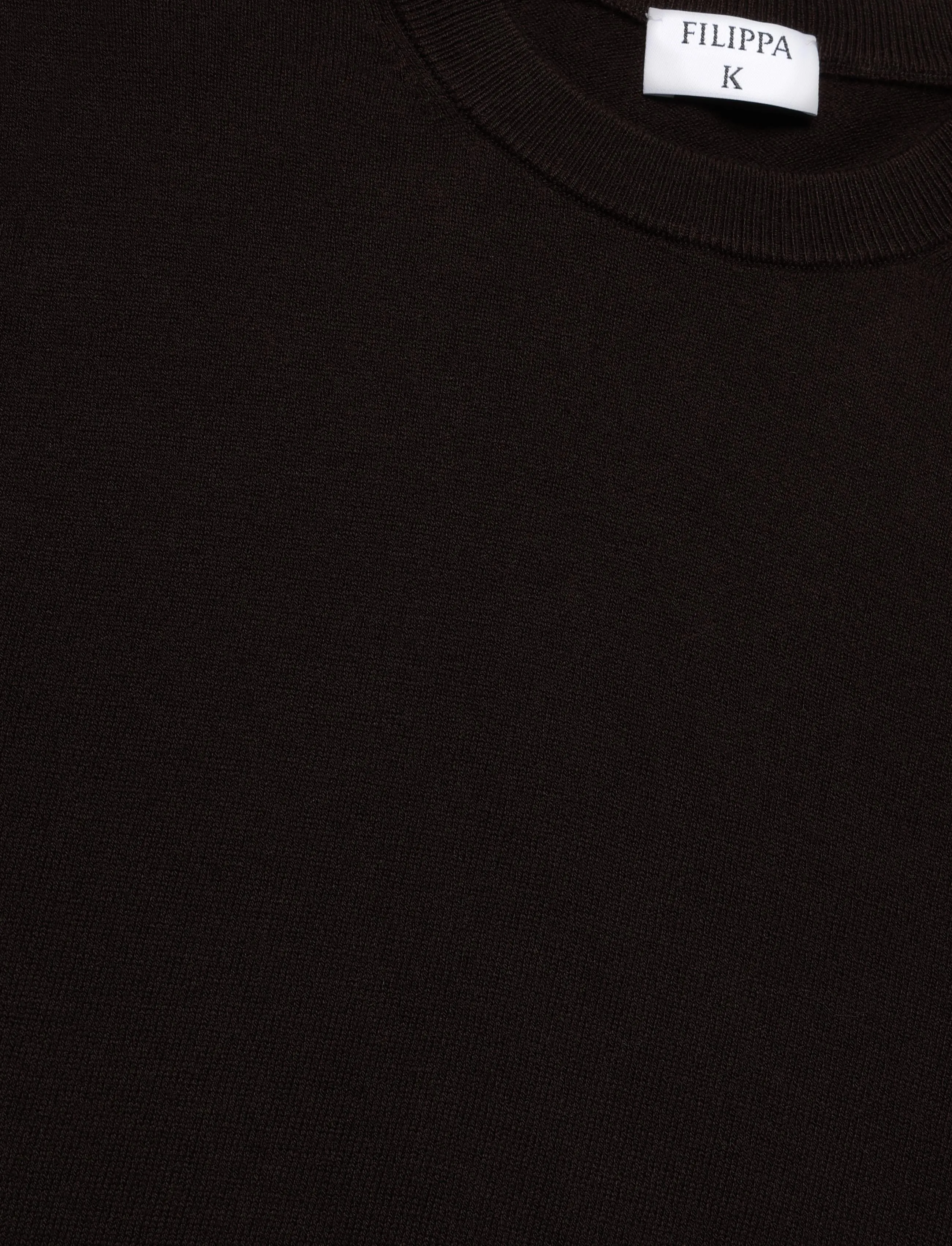 Filippa K - Cotton Merino Sweater - rundhalsad - dark chocolate - 2
