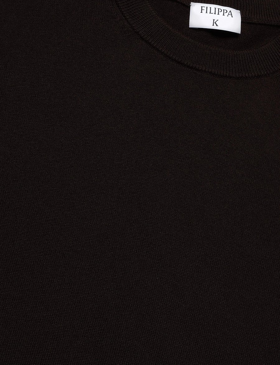 Filippa K - Cotton Merino Sweater - rundhalsad - dark chocolate - 2