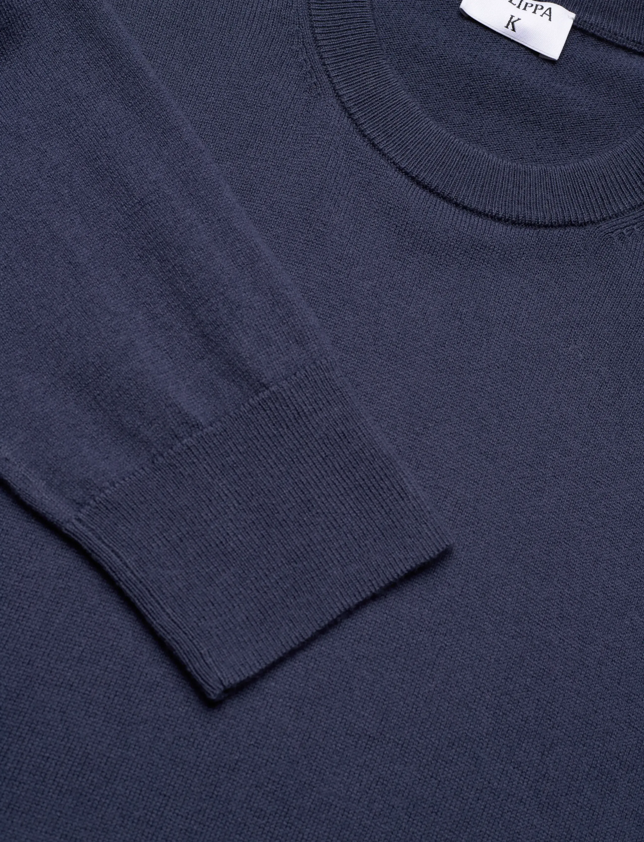 Filippa K - Cotton Merino Sweater - rund hals - dusk blue - 2