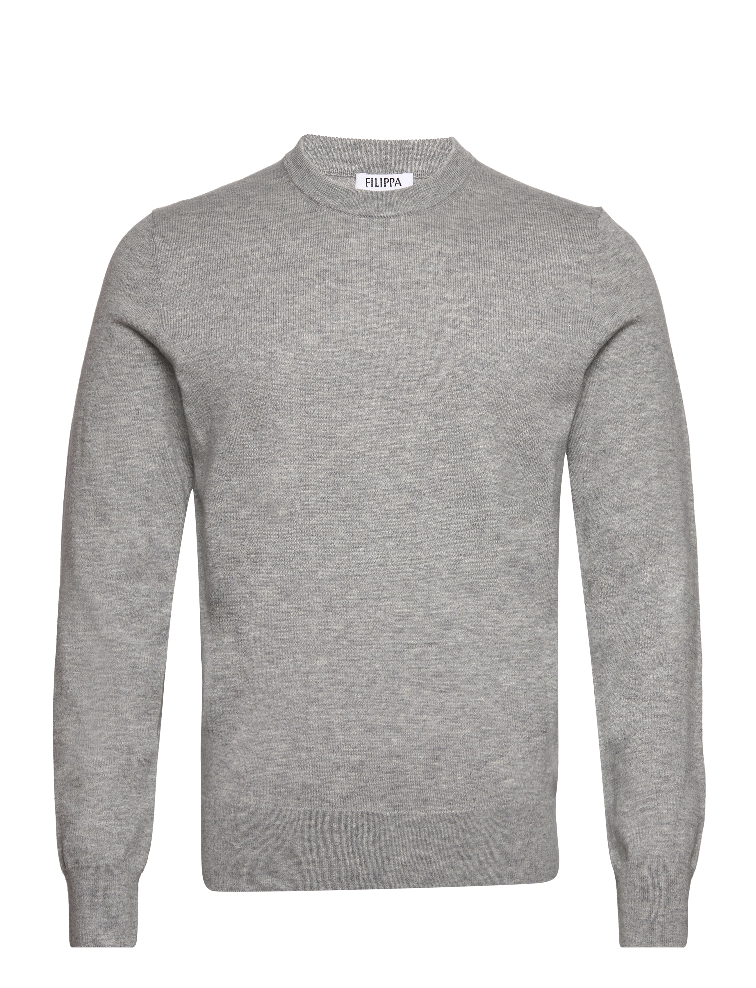 Filippa K - Cotton Merino Sweater - rund hals - light grey melange - 0