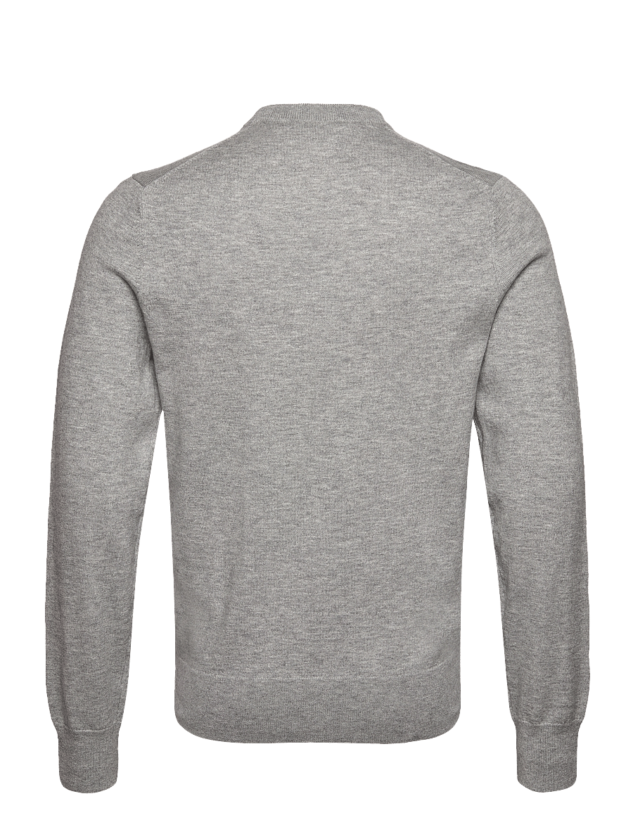 Filippa K - Cotton Merino Sweater - Ümmarguse kaelusega kudumid - light grey melange - 1