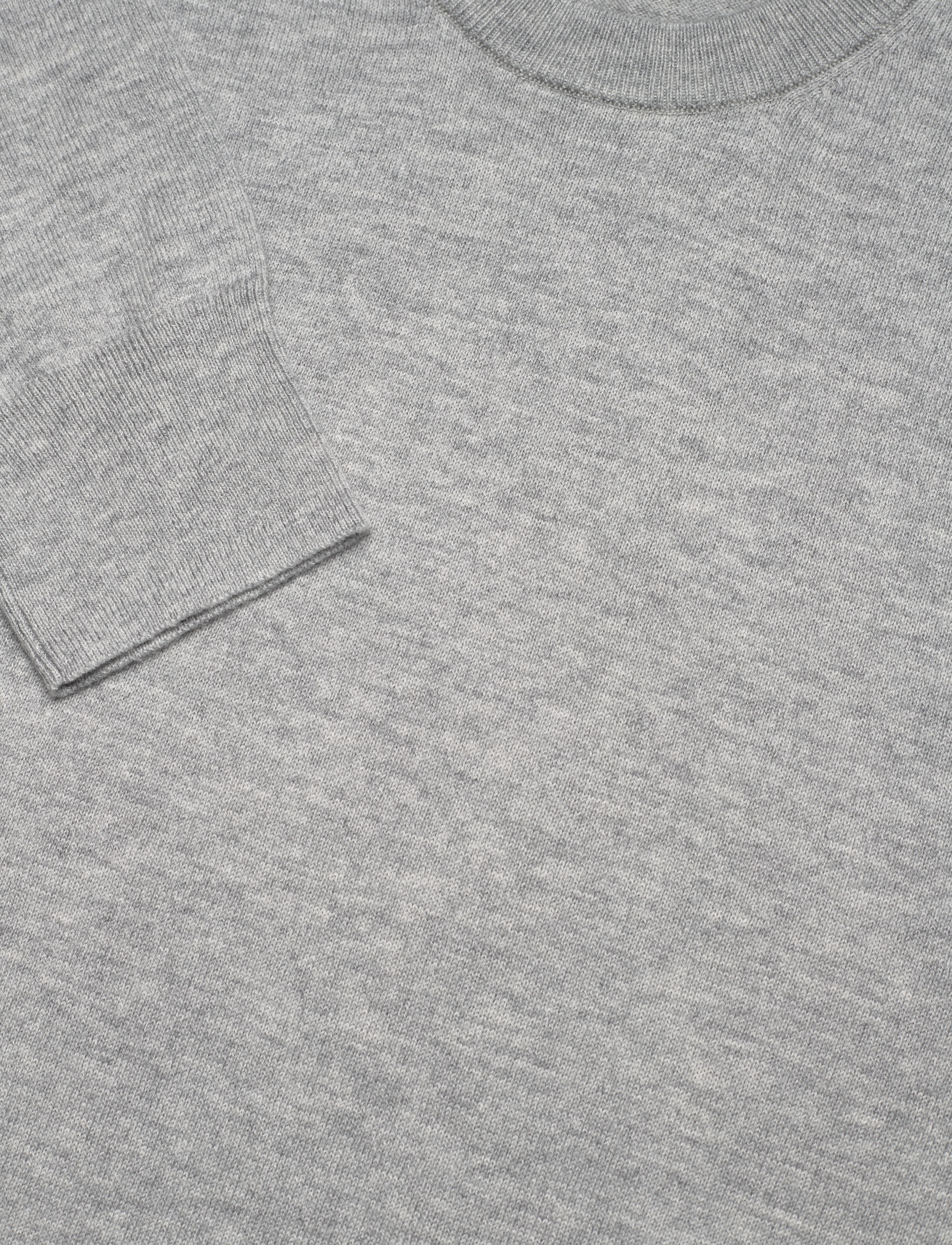 Filippa K - Cotton Merino Sweater - Ümmarguse kaelusega kudumid - light grey melange - 2