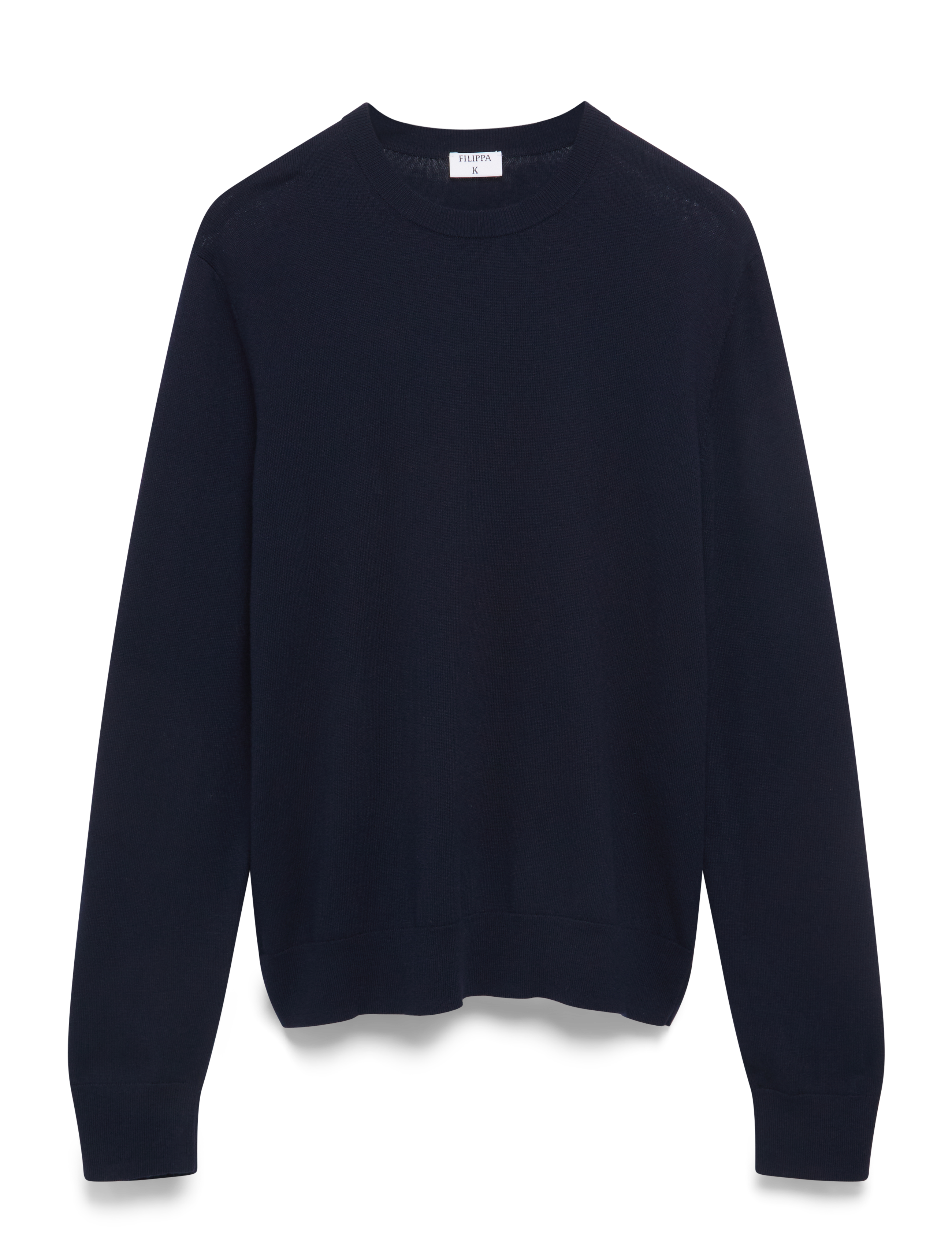 FILIPPA K Baumwolle Merino Pullover Navy - L - Herren