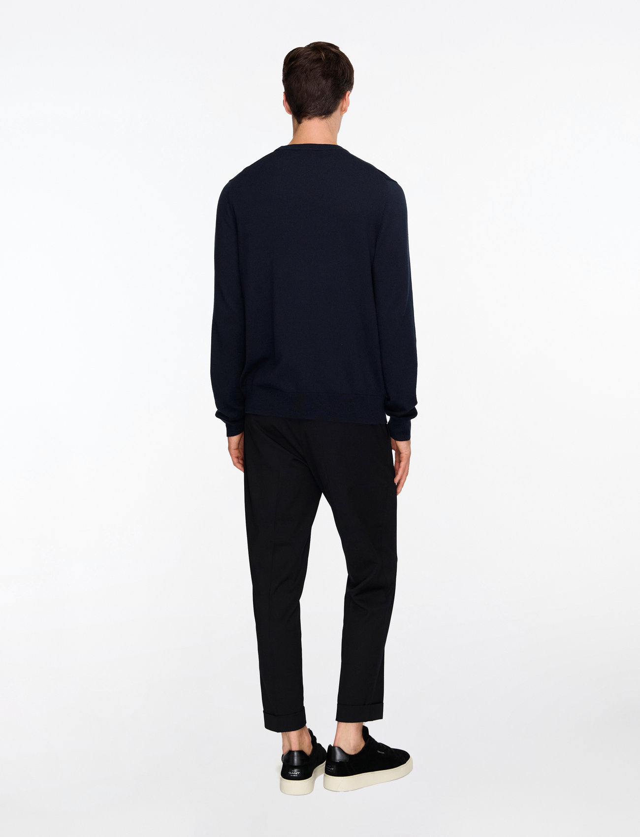 Filippa K - Cotton Merino Sweater - rundhalsad - navy - 4