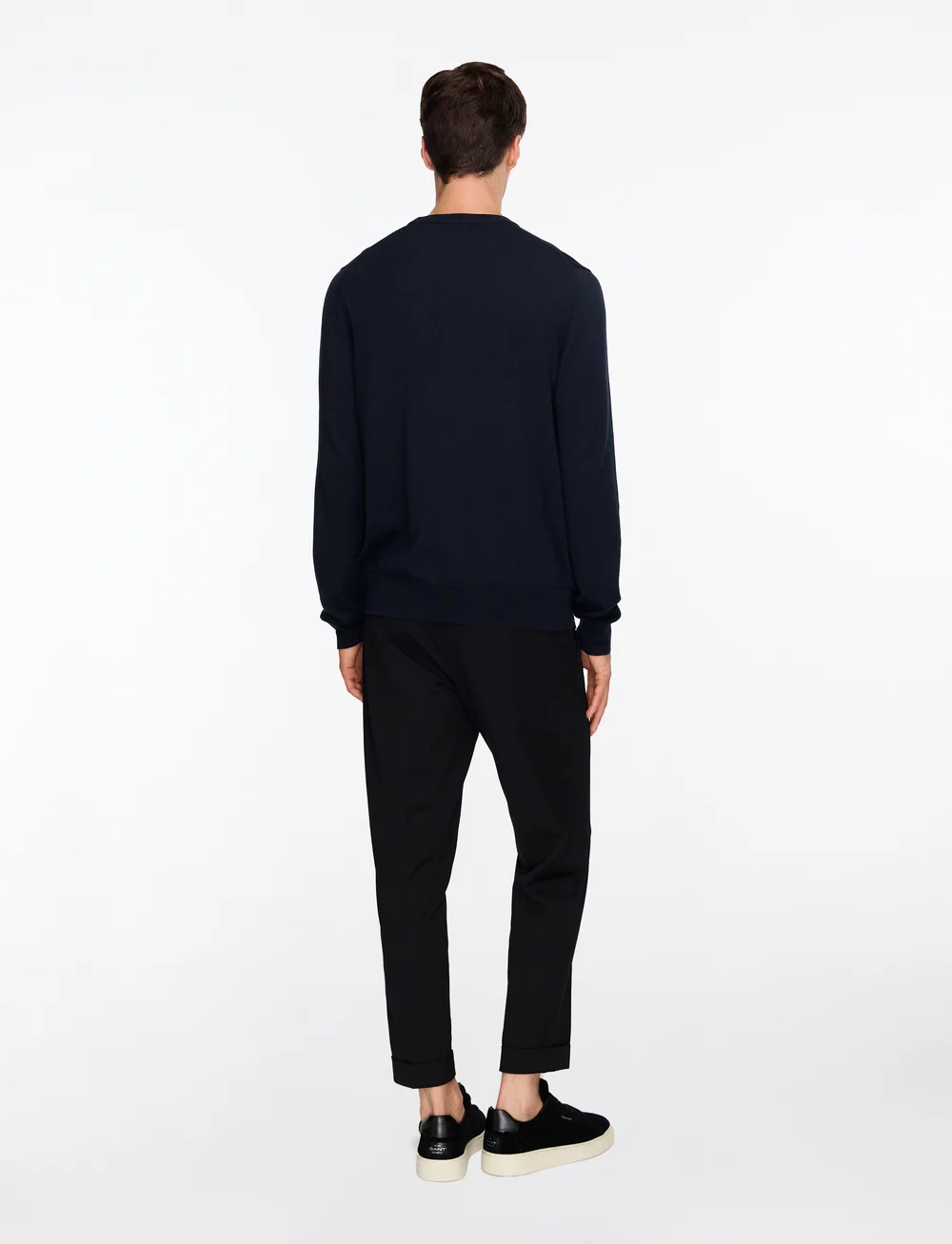 Filippa K - Cotton Merino Sweater - rund hals - navy - 4
