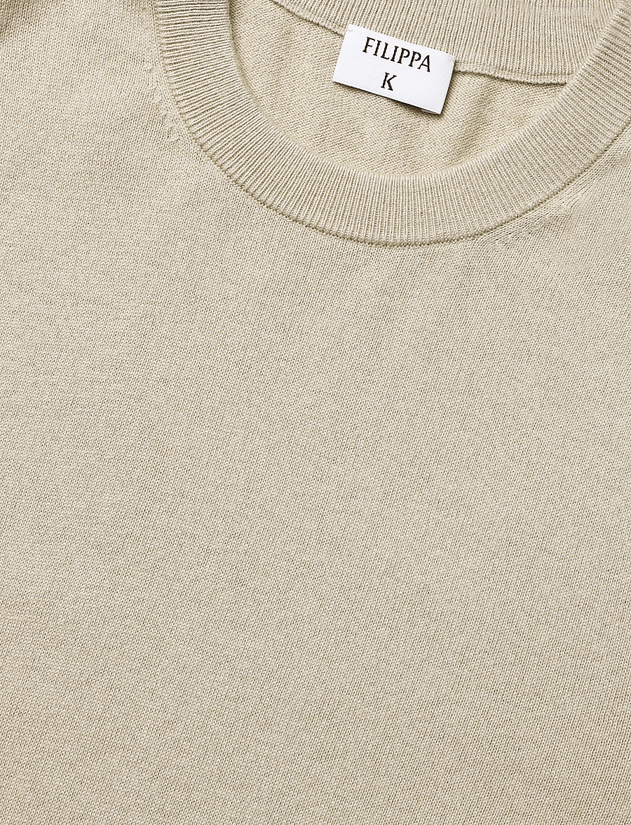 Filippa K - Cotton Merino Sweater - Ümmarguse kaelusega kudumid - pearl beige - 2