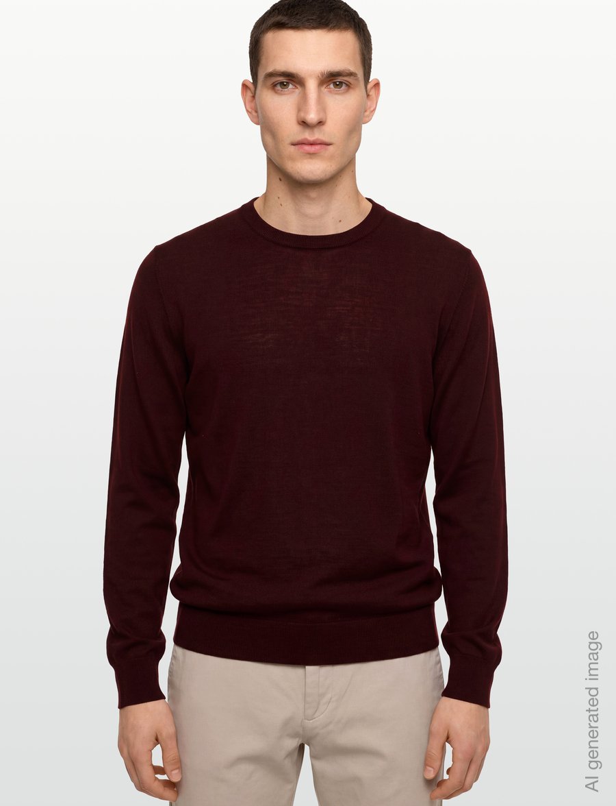 Filippa K - Merino Sweater - rundhals - dark burgundy - 3