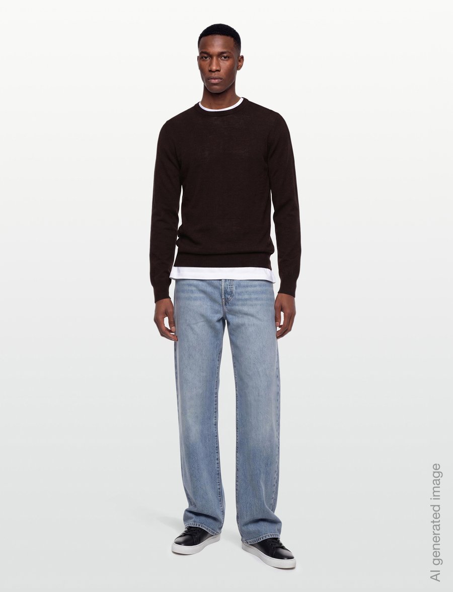 Filippa K - Merino Sweater - rundhalsad - dark chocolate - 0