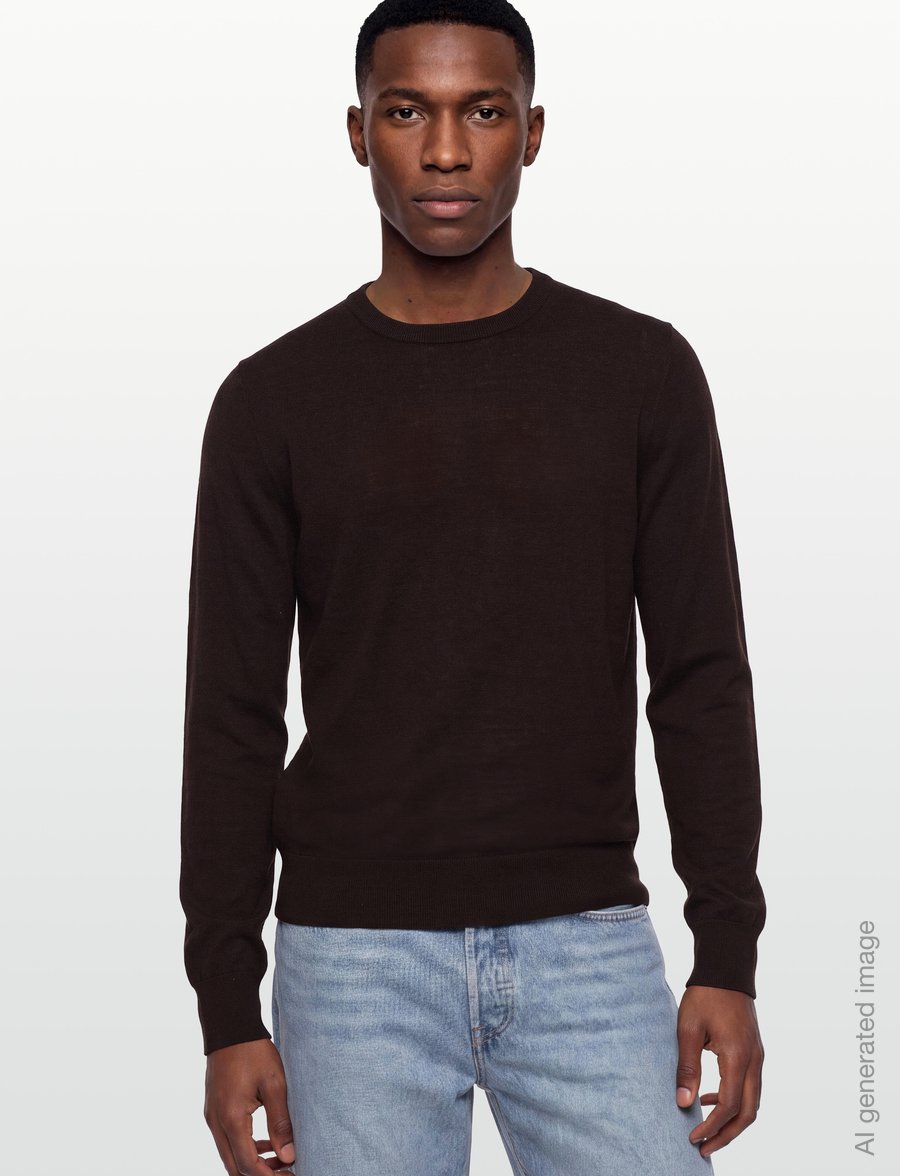 Filippa K - Merino Sweater - rundhalsad - dark chocolate - 3