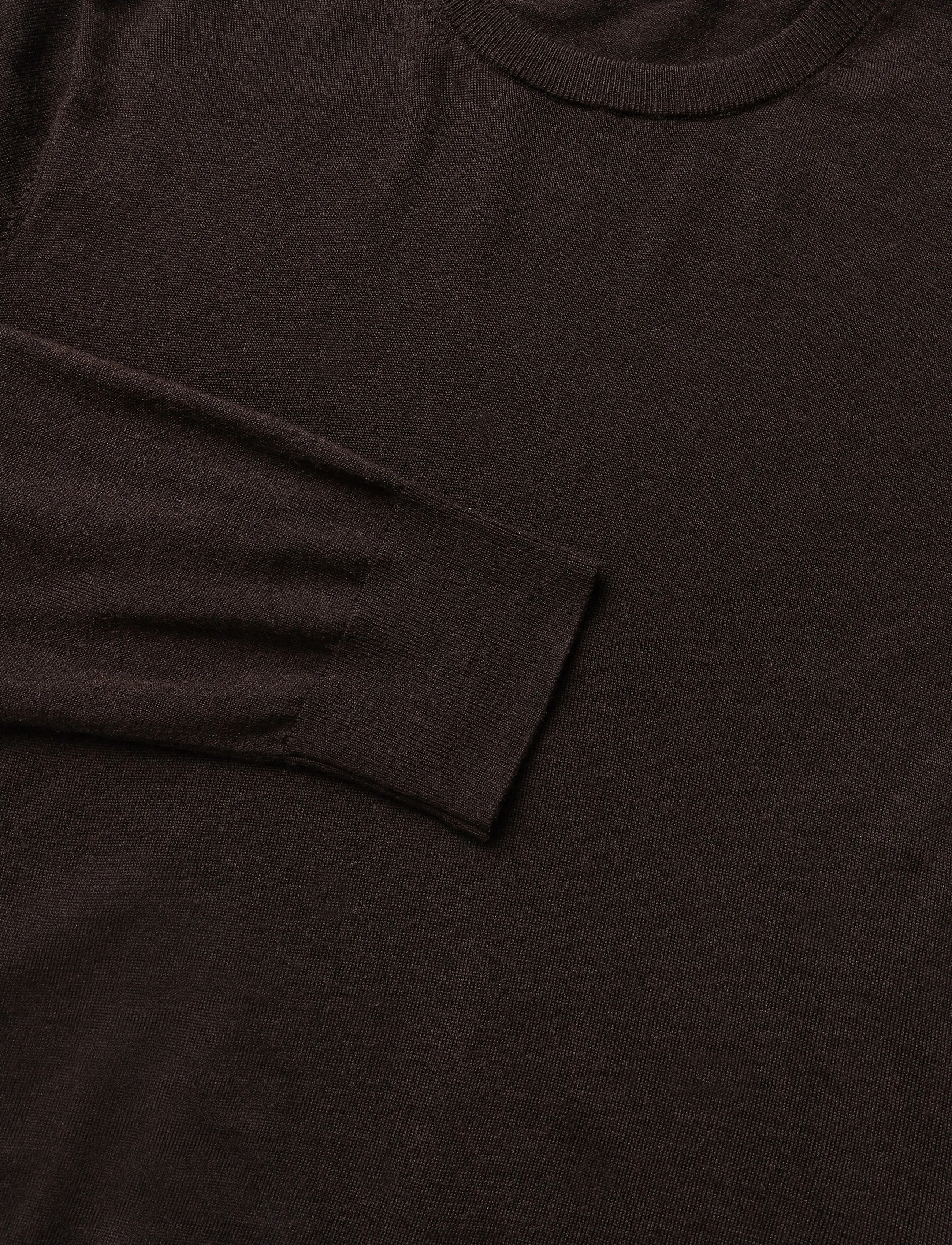 Filippa K - Merino Sweater - rund hals - dark chocolate - 2
