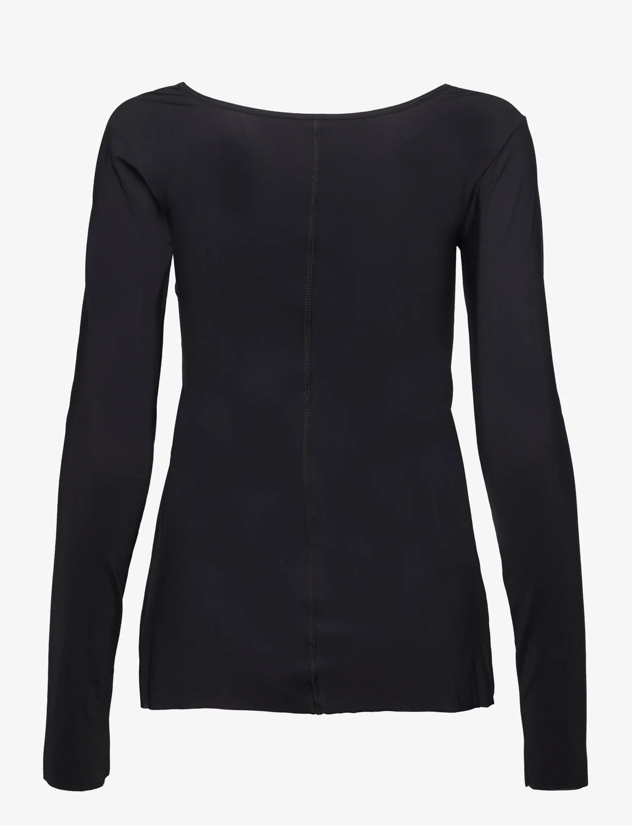 Filippa K - Dance Layer Top - long-sleeved tops - black - 1
