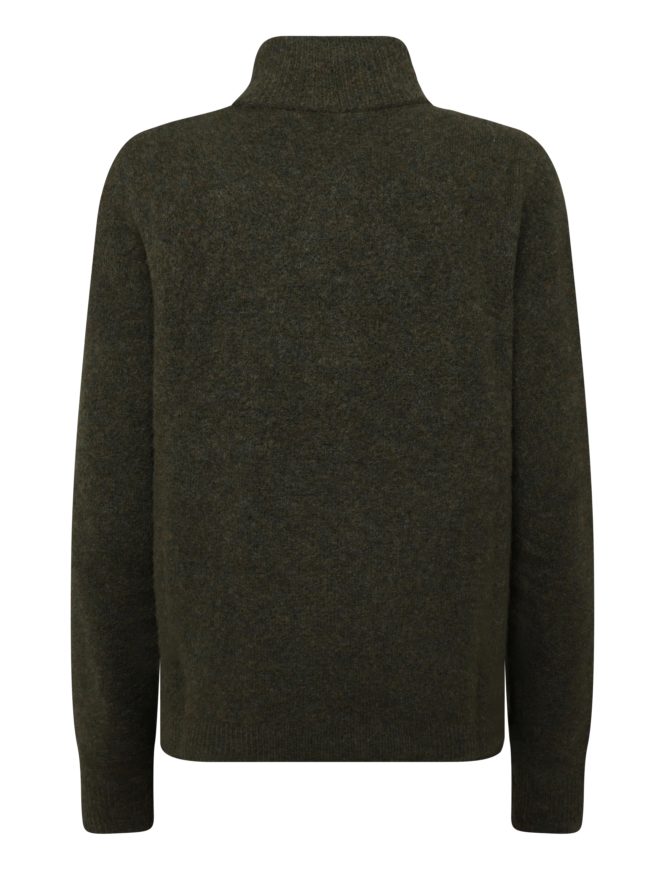 Filippa K - Andrew Yak Sweater - halfzip strik - forest green - 1