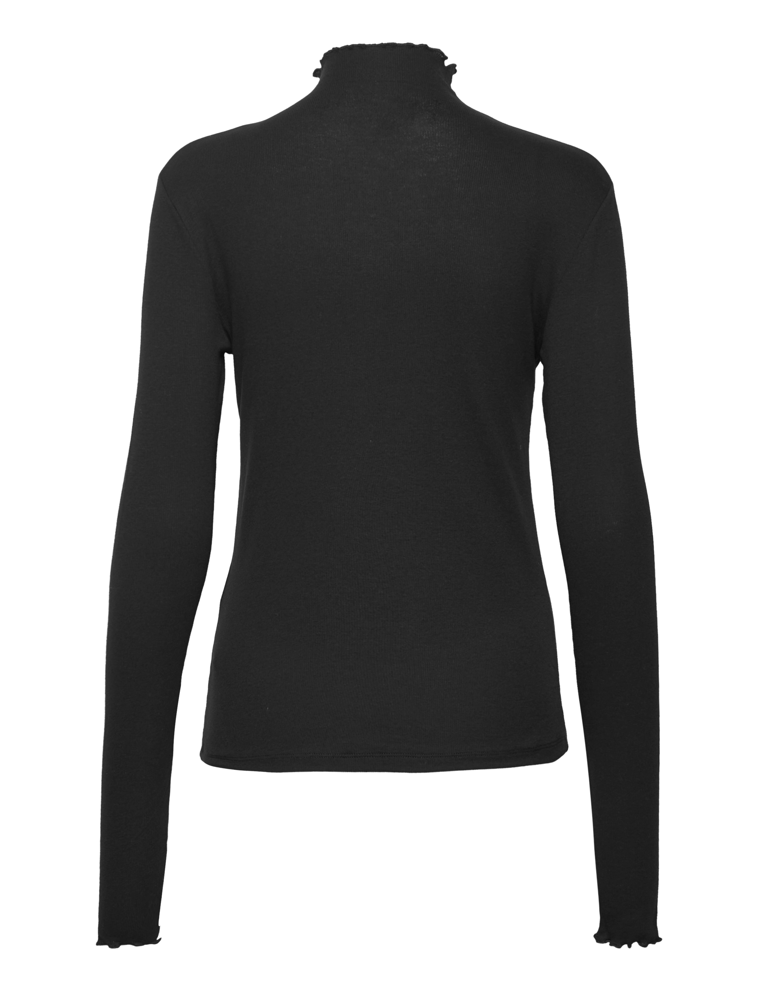 Filippa K - Rib Mock Neck Top - black - 1