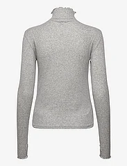 Filippa K - Rib Mock Neck Top - long-sleeved tops - light grey - 1
