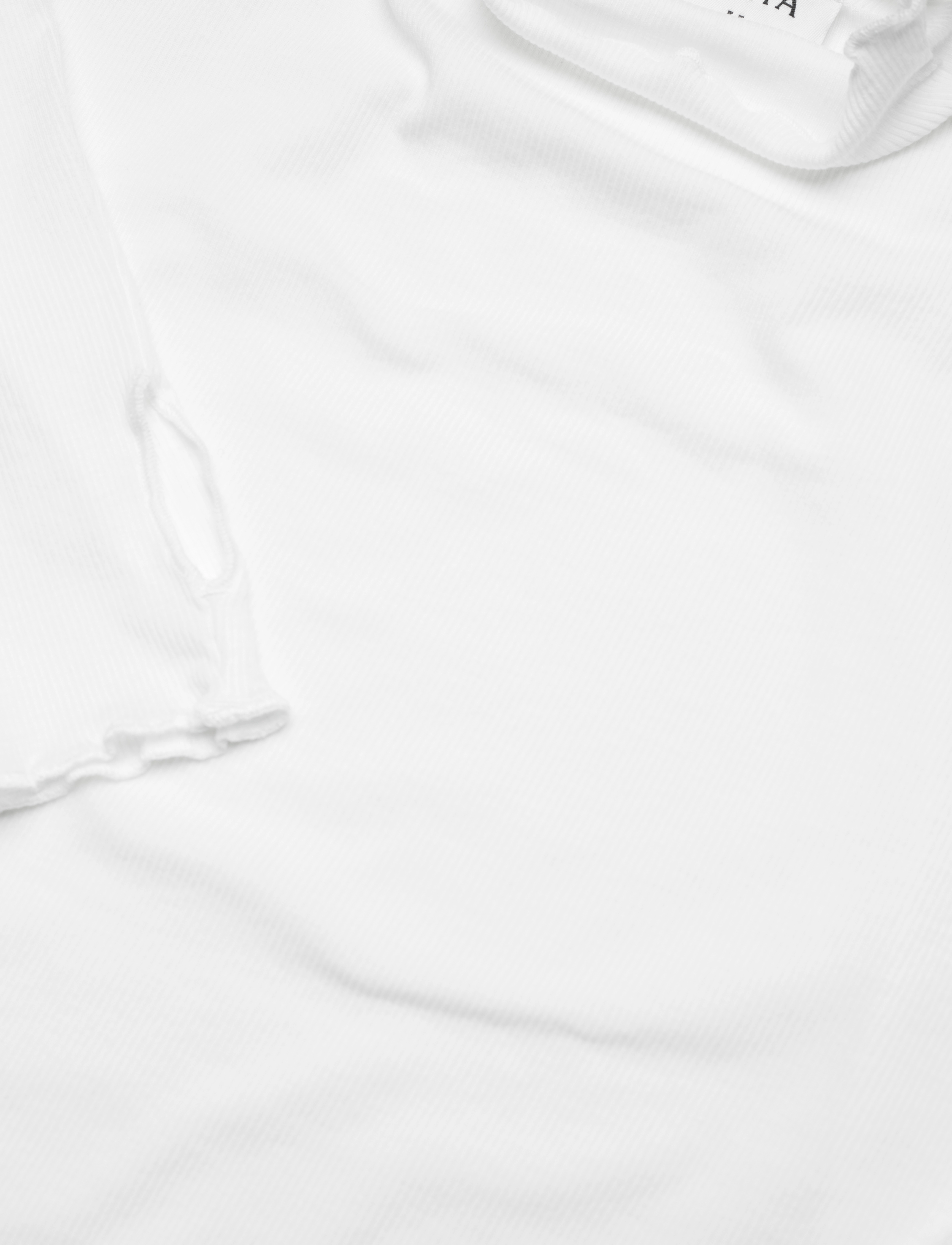 Filippa K - Rib Mock Neck Top - langärmlige tops - white - 2