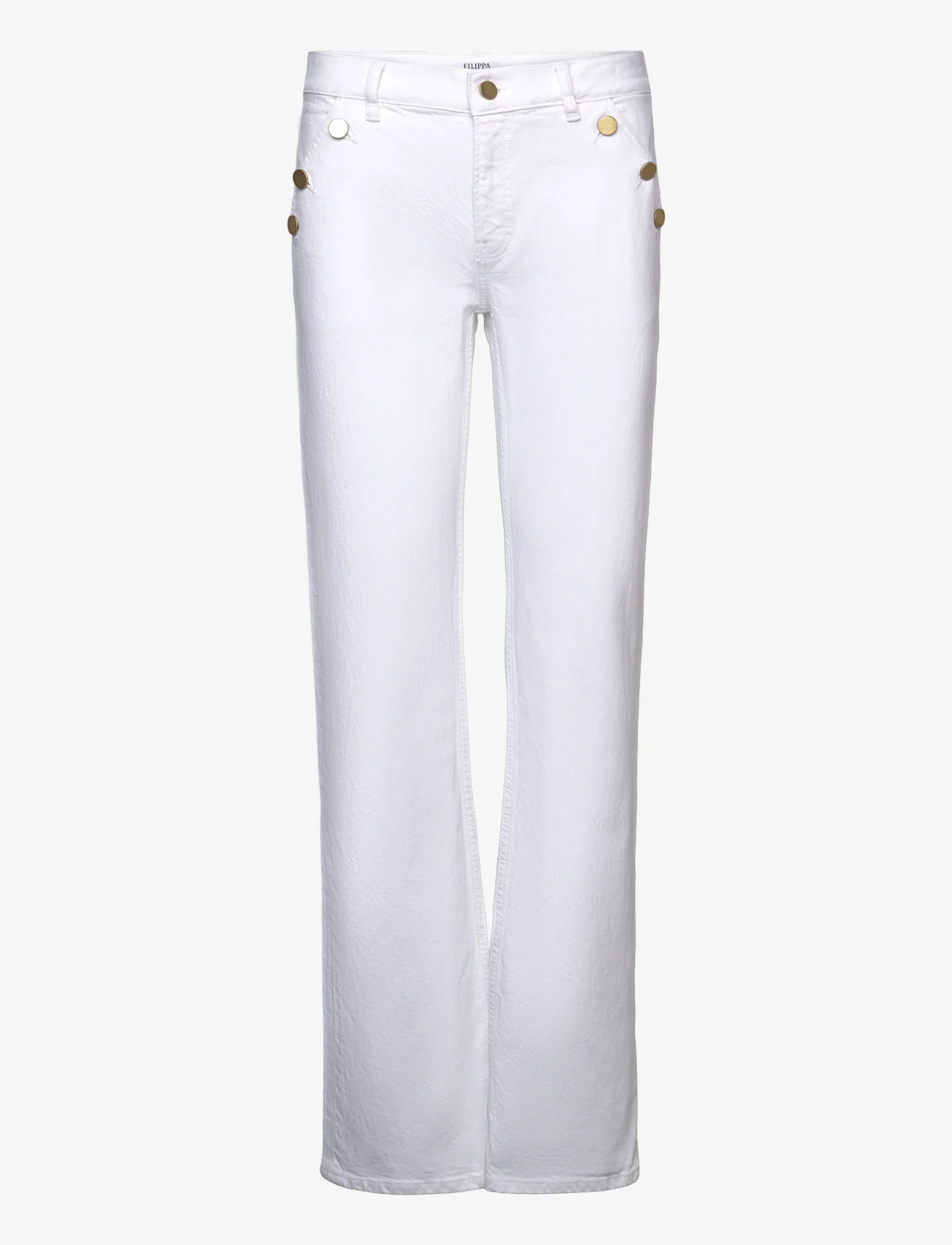 Filippa K - Classic Straight Jeans - straight jeans - washed whi - 0