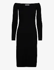 Filippa K - Off Shoulder Knit Dress - tettsittende kjoler - black - 0