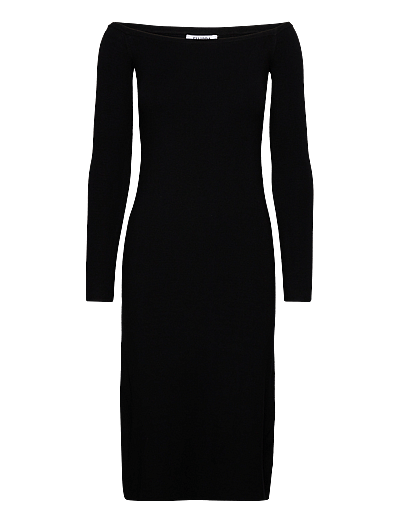 Filippa K Off Shoulder Knit Dress - Filippa K - BLACK / black